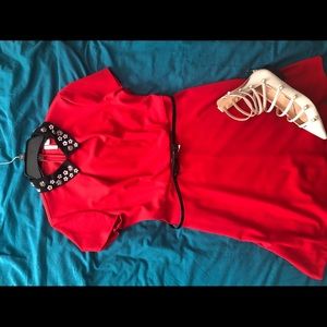 Elle Dresses - ELLE Never worn red belted sheath dress Elle Dresses - ELLE Never worn red belted sheath dress